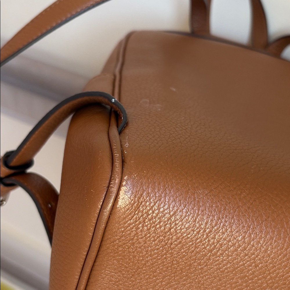 kate spade New York Brown Pebbled Leather Backpack - Picture 6 of 11